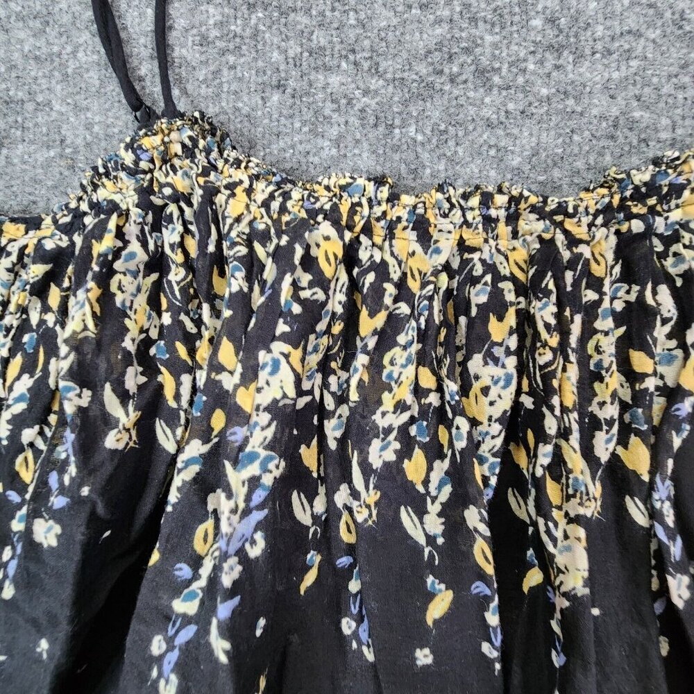 Intimately Free People Instant Crush Black Floral‎ Cami Tank Crop Boho Top Small - Picture 7 of 14